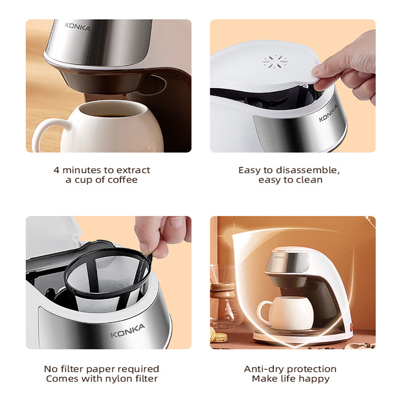 New Coffee Machine Fully Automatic Home Office Mini Portable Coffee Maker