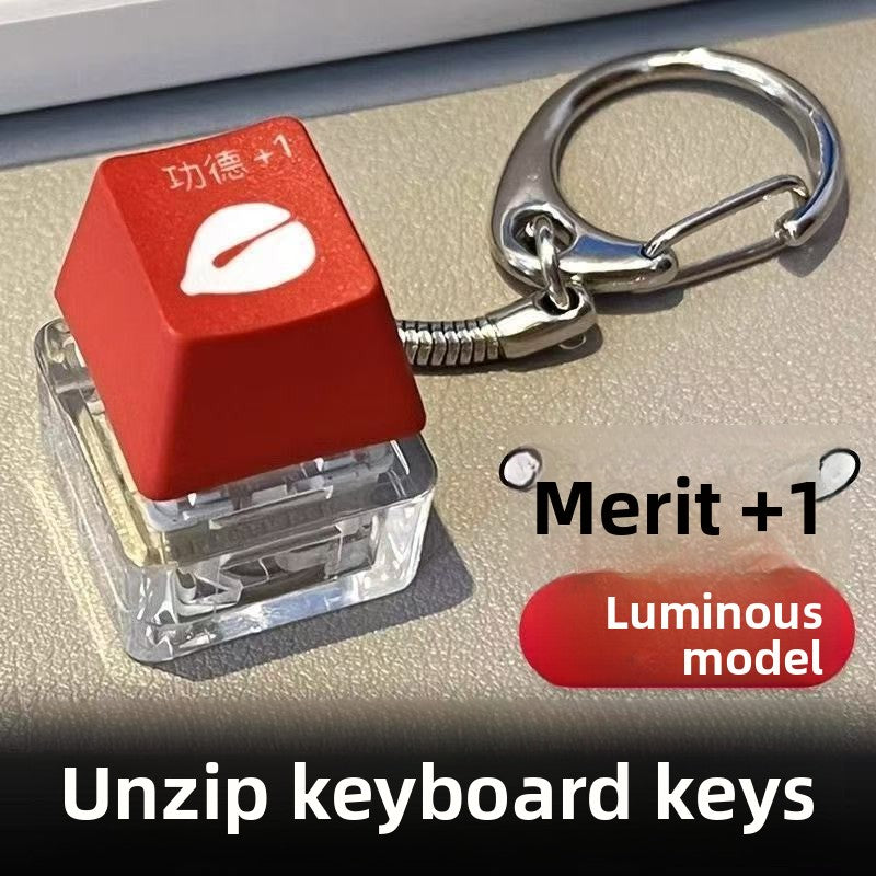Keyboard Key Fidget Toy with Keychain