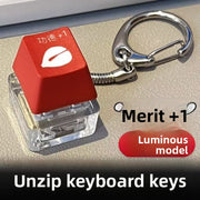 Keyboard Key Fidget Toy with Keychain